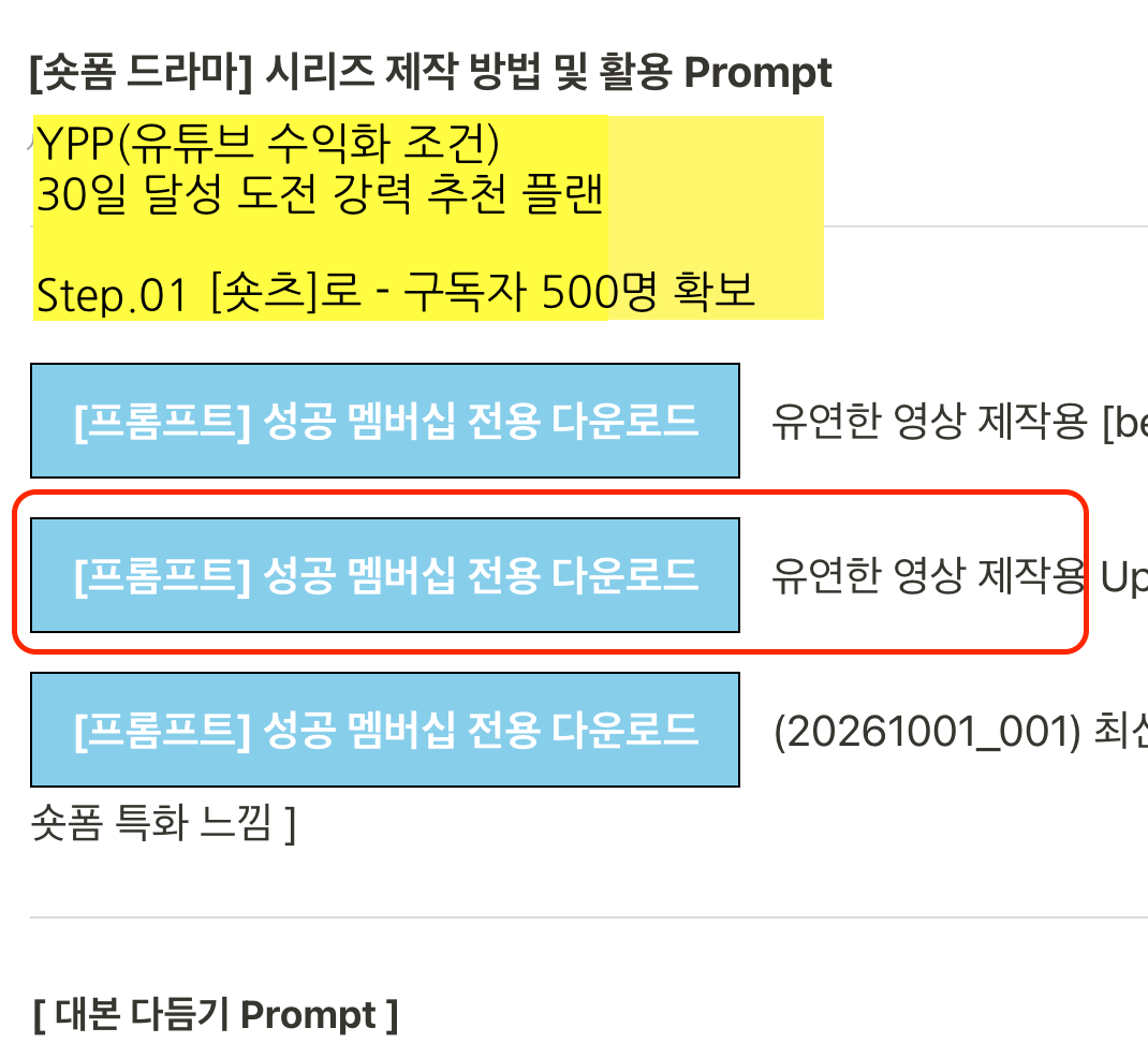 YPP 1단계